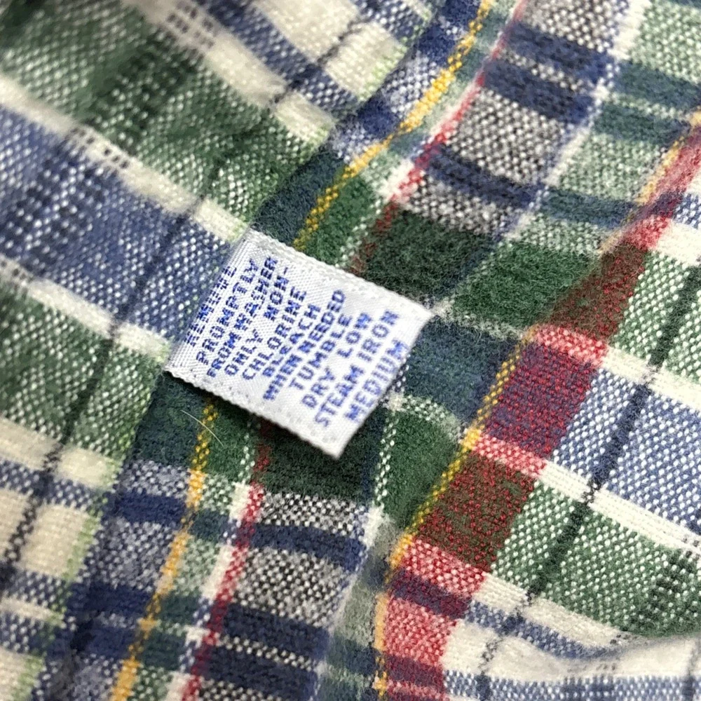 Vintage Y2K Polo Ralph Lauren The Big Shirt Mens Large Plaid Flannel Button Down